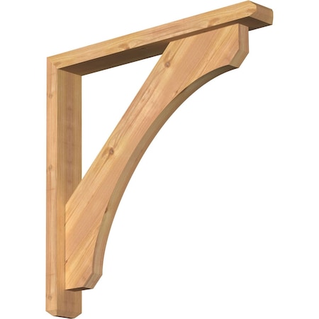 Legacy Craftsman Smooth Bracket W/ Offset Brace, Western Red Cedar, 3 1/2W X 26D X 26H